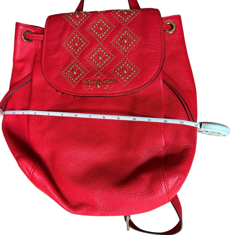 NWT Michael Kors Red Backpack with Gold Hardware - Picture 12 of 16